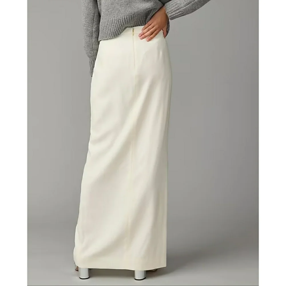 J.Crew Collection tuxedo maxi skirt in wool